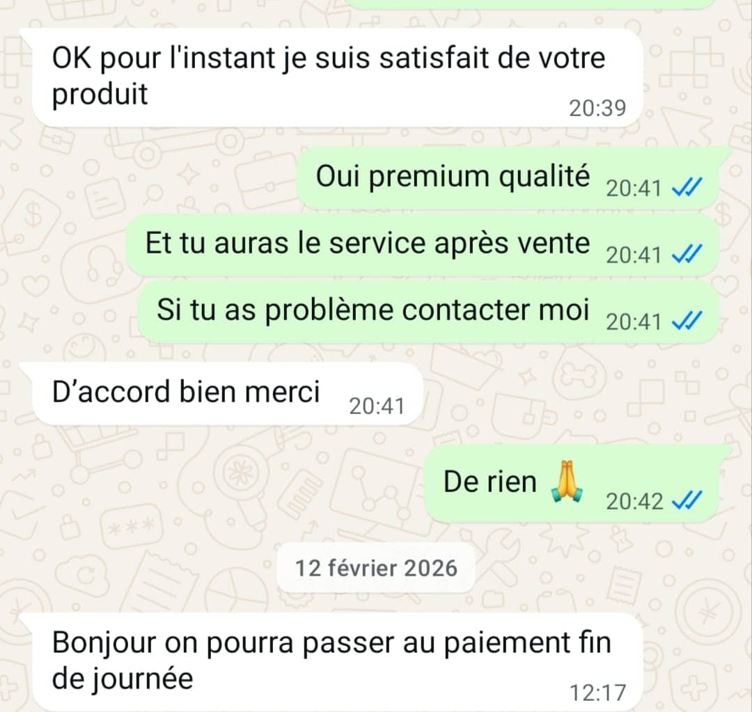 Customer WhatsApp review