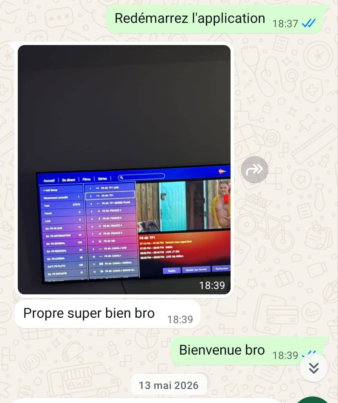 Customer WhatsApp review