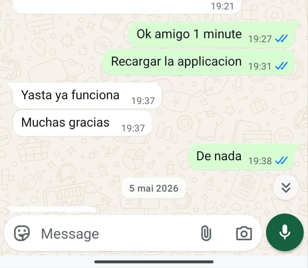 Customer WhatsApp review